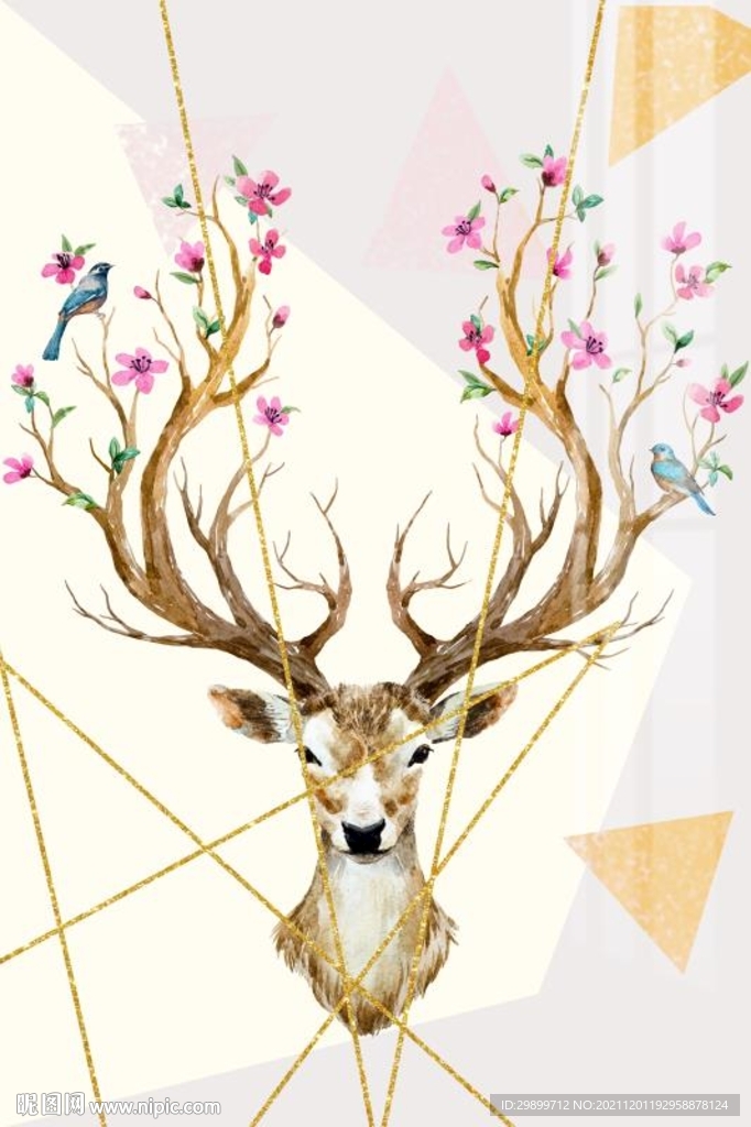 鹿装饰画