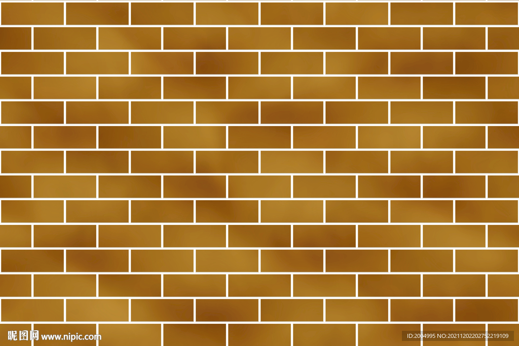 金色渐变砖墙