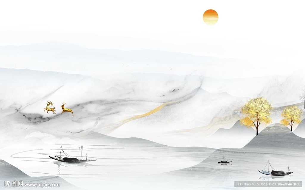 新中式电视背景墙