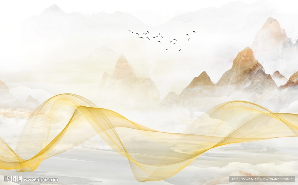 简约轻奢新中式背景墙