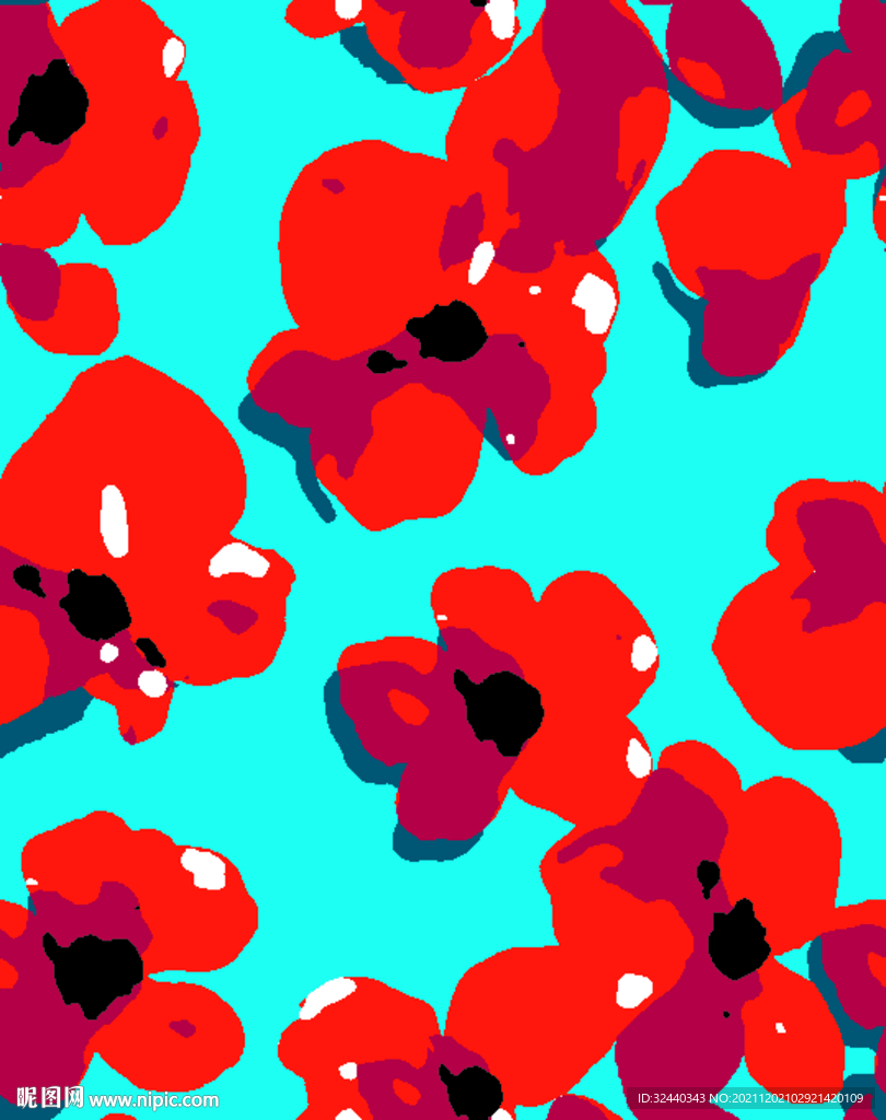 大牌  小碎花    数码印花