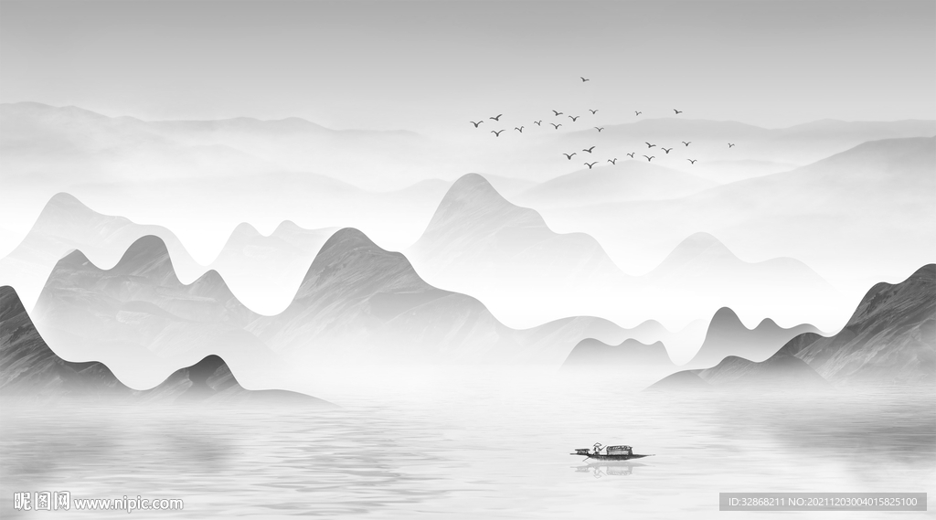 水墨山水画