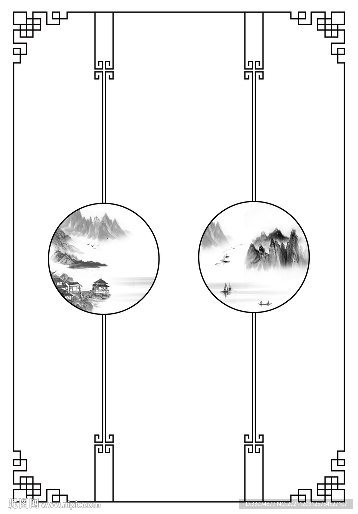 高清分层透明底平开门打印图