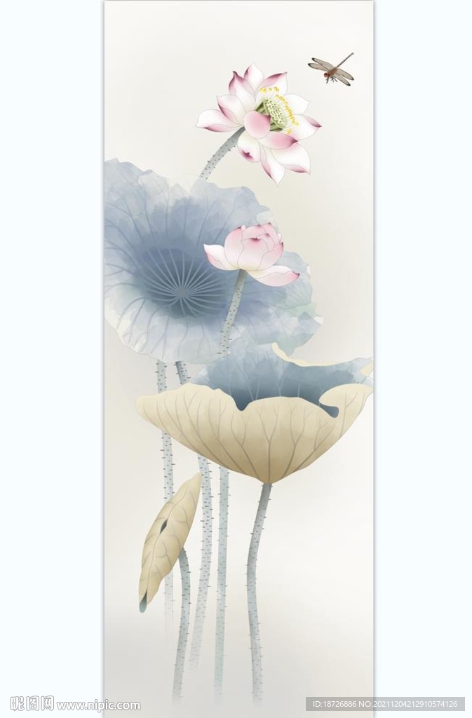 荷花装饰画