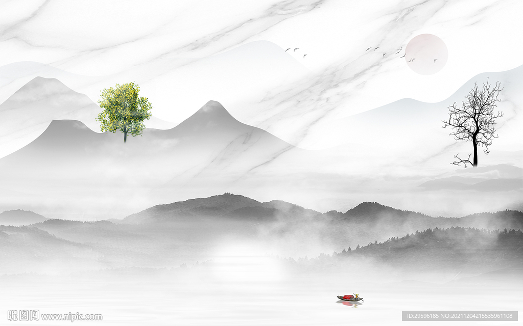 最新客厅爆款山水 TIF文件