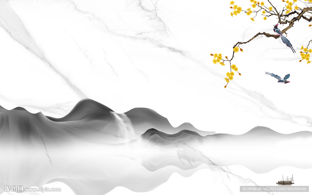 花鸟客厅爆款山水 TIF文件