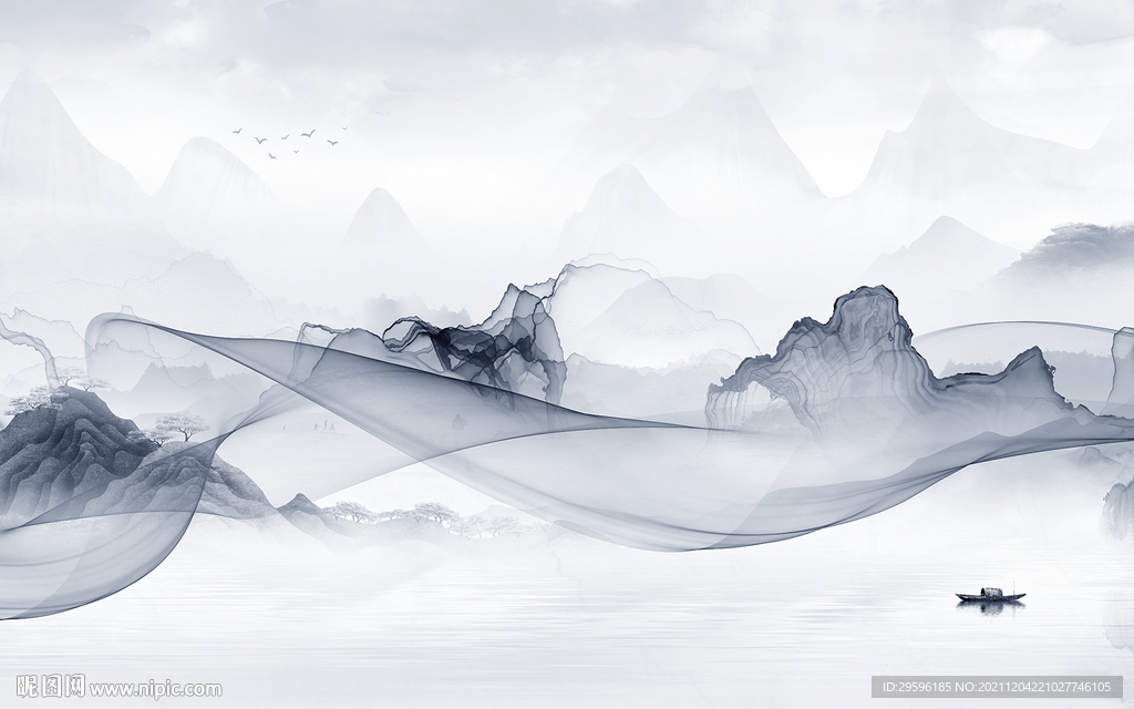 大气客厅爆款山水 TIF文件