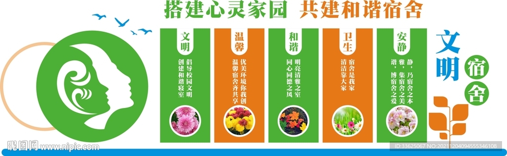 学生宿舍文化墙