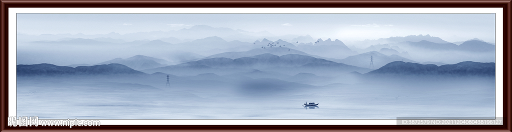 新中式山水画 