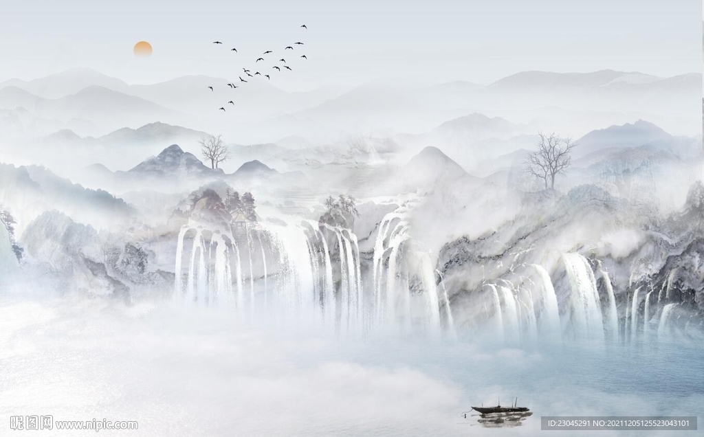 新中式电视背景墙