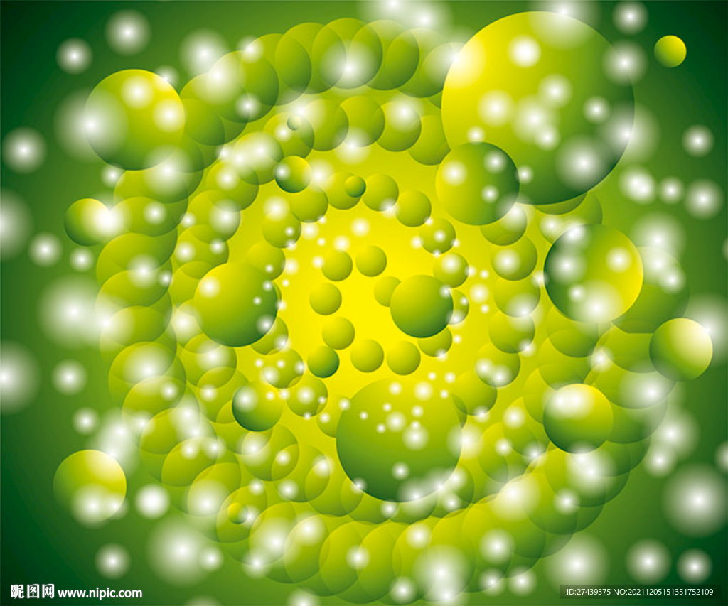 绿色球体背景