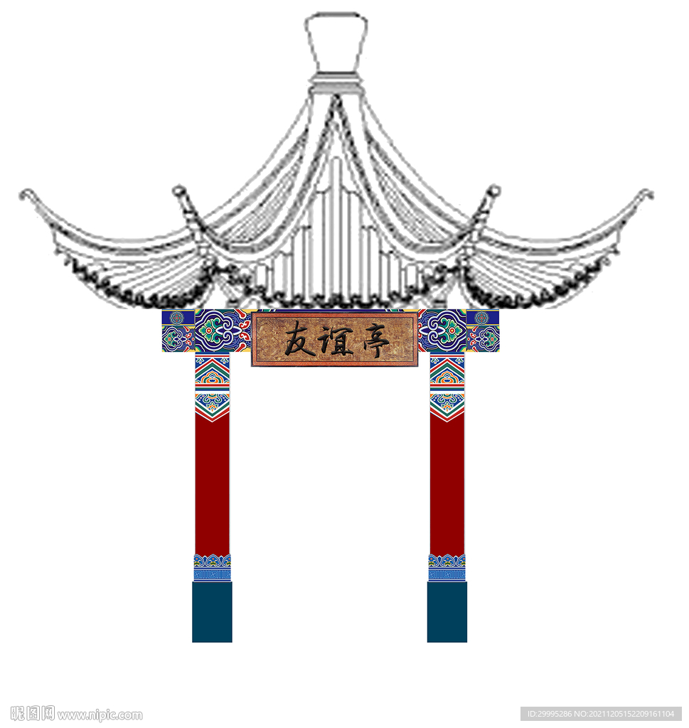 民族团结 友谊厅 古建筑 墙绘