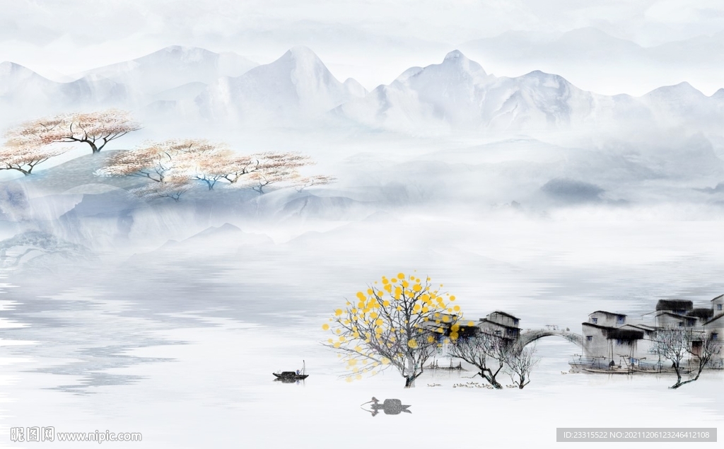 新中式电视背景墙