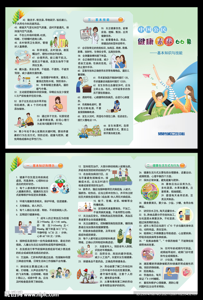 健康素养66条折页