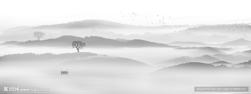 水墨山水画
