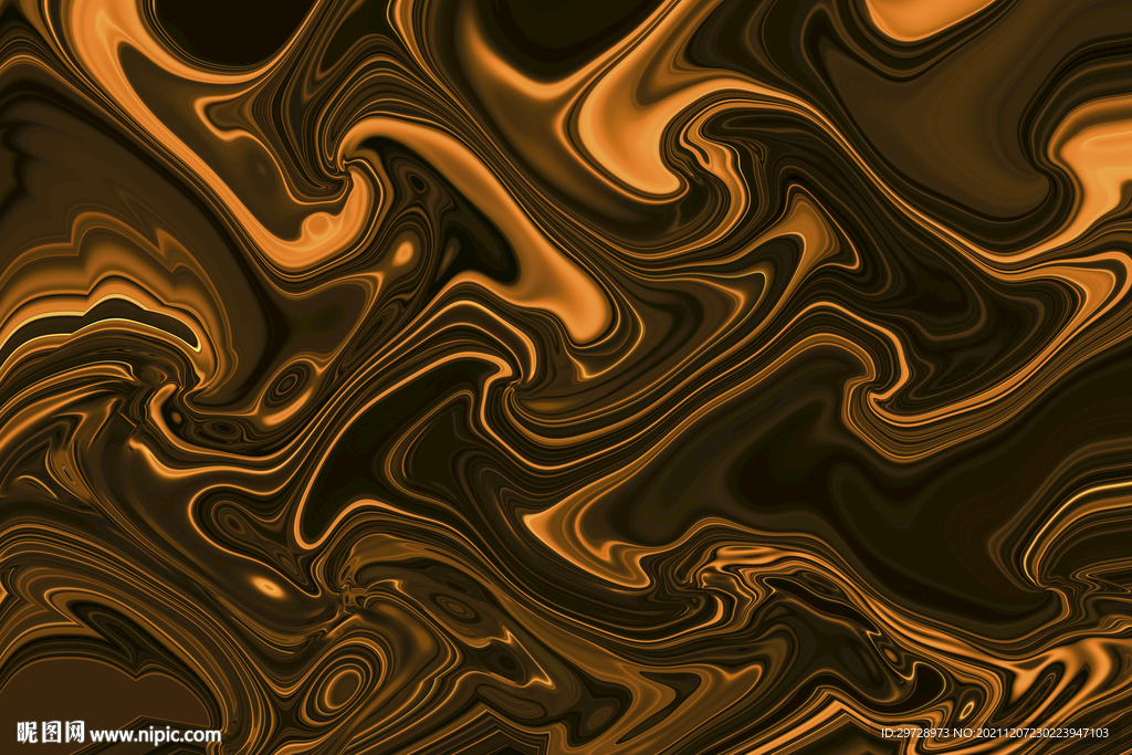金色流体纹理