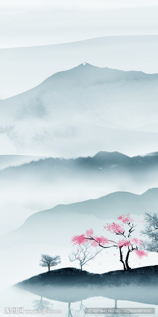 新款 玄关山水 TIF分层画 