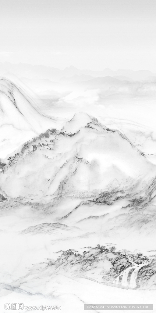 石纹 高清画山水图 TIF分层