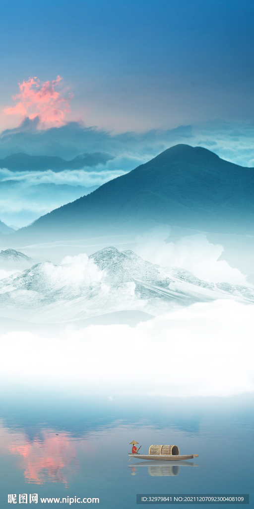 大气玄关画山水 TIF分层 