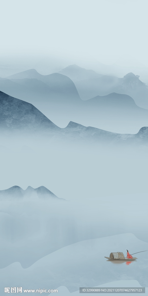 意境玄关画山水 TIF分层图