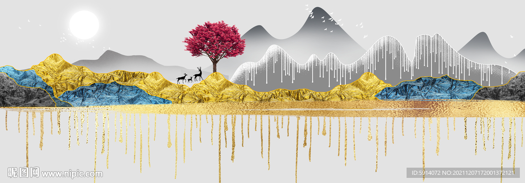 晶瓷画 抽象画 新中式