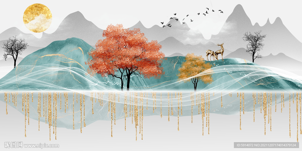 晶瓷画 抽象画 新中式