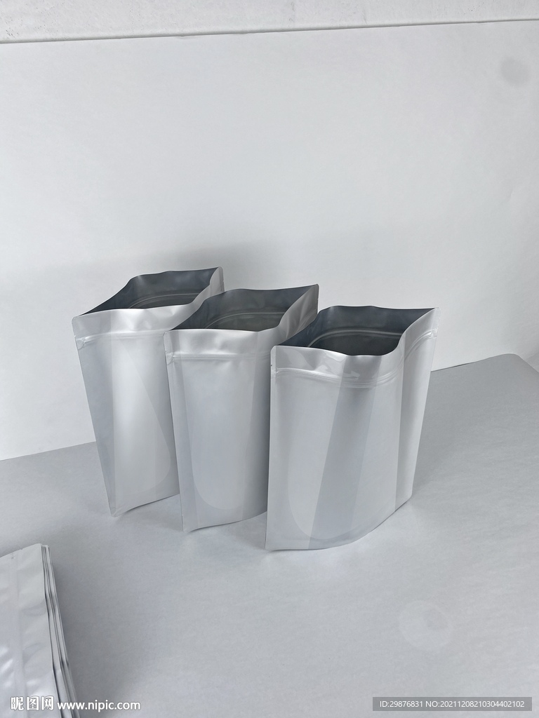 纯铝自立拉链密封包装袋