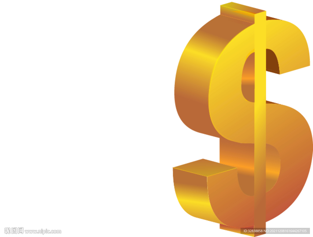 立体钱币符号
