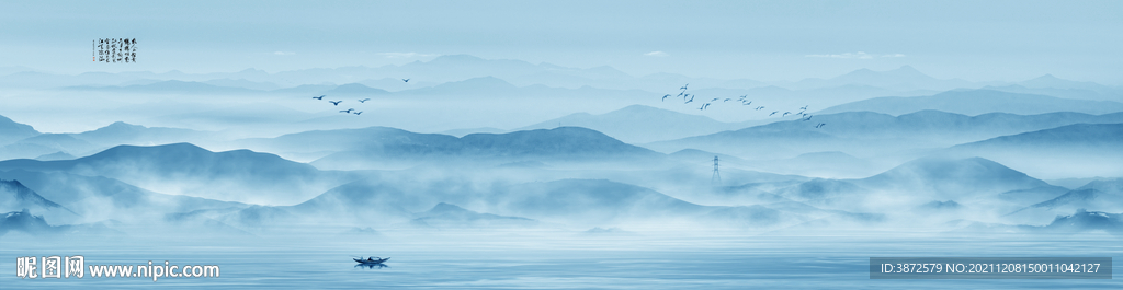 巨幅新中式山水画