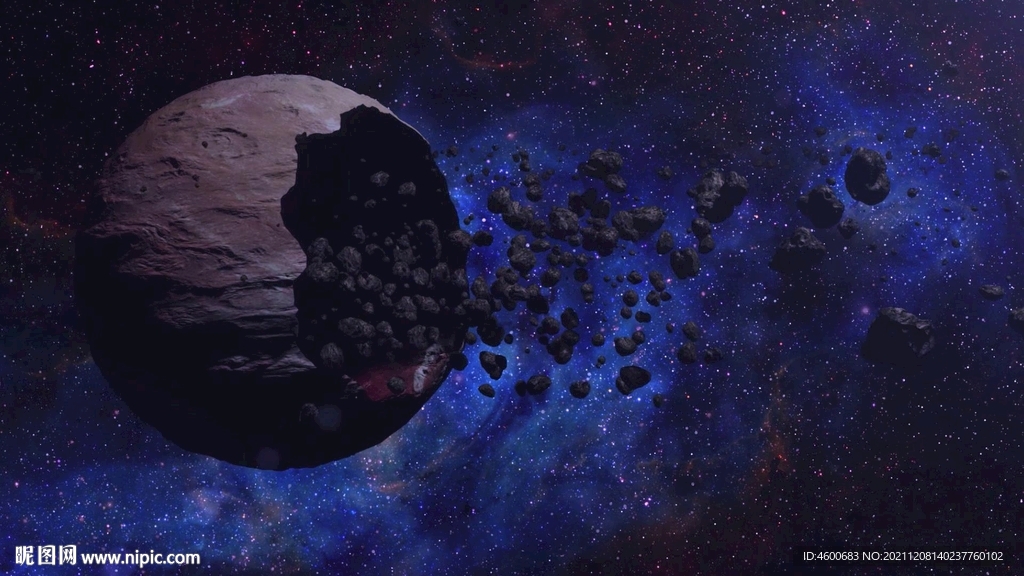 死亡星球碎石太空星系背景视频