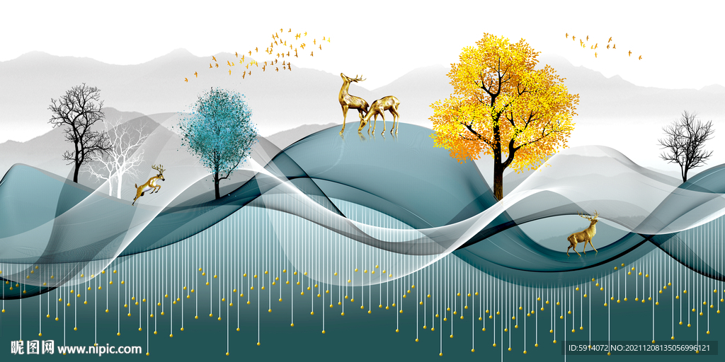 晶瓷画 抽象画 新中式