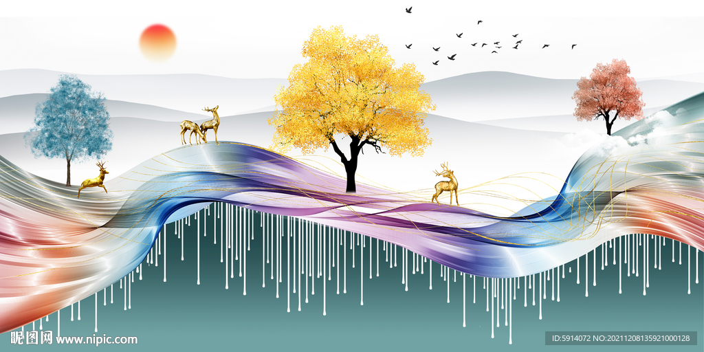 晶瓷画 抽象画 新中式