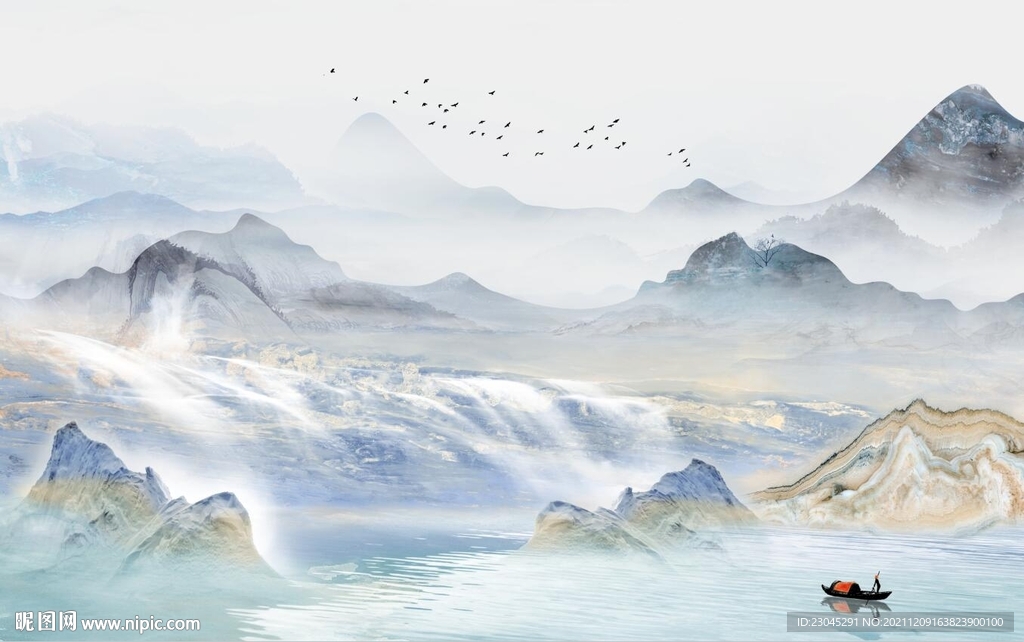 新中式电视背景墙