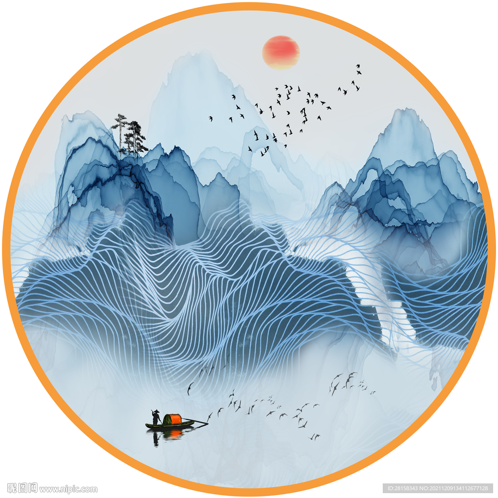 水墨山水画