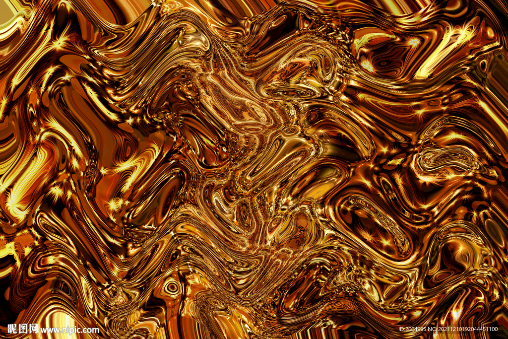 金色抽象画