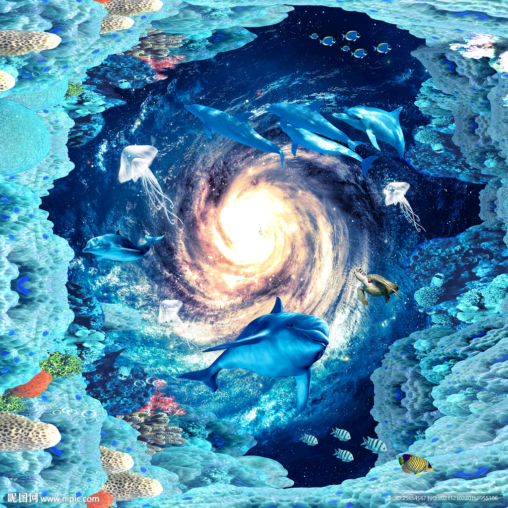 幻海底世界吊顶背景