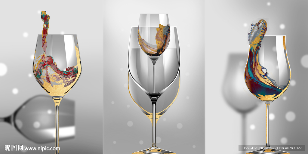 晶瓷画 红酒杯