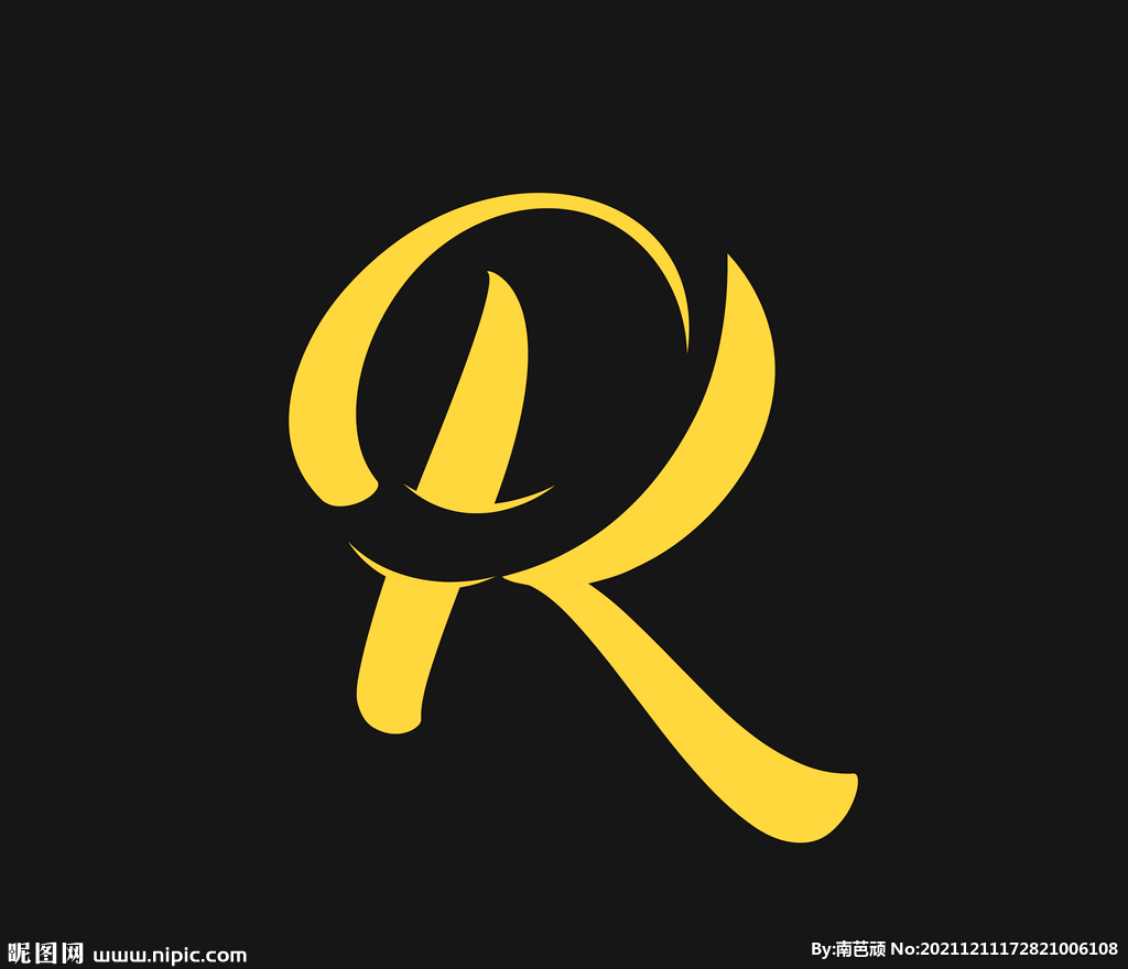 金色排版字母R透明的PNG - StickPNG