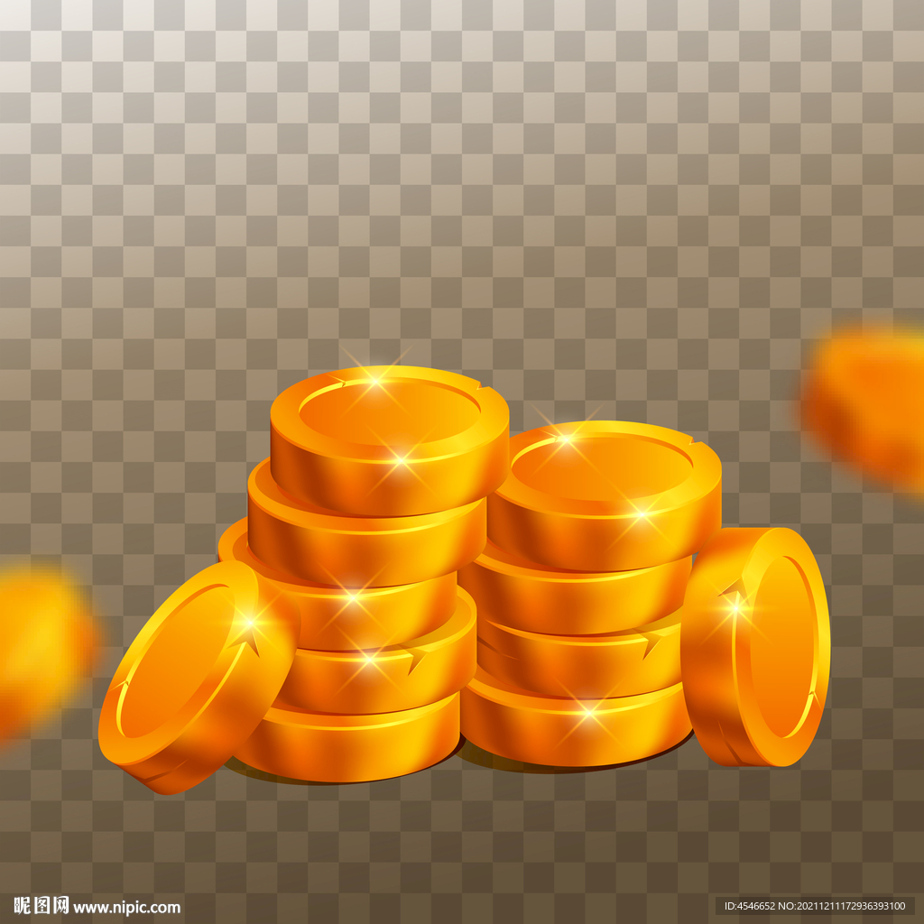金币黄金钱金融元素