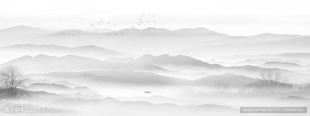 水墨山水画