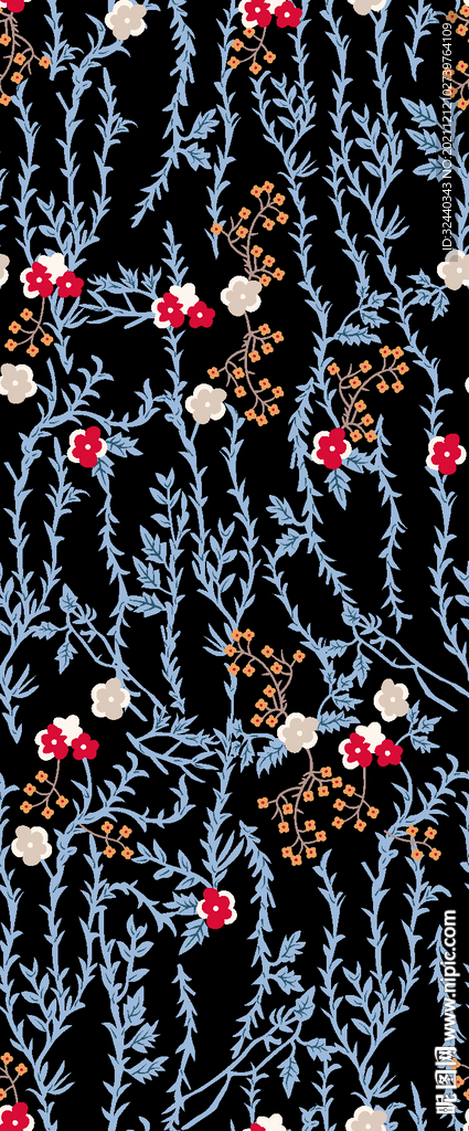 大牌  小碎花    数码印花