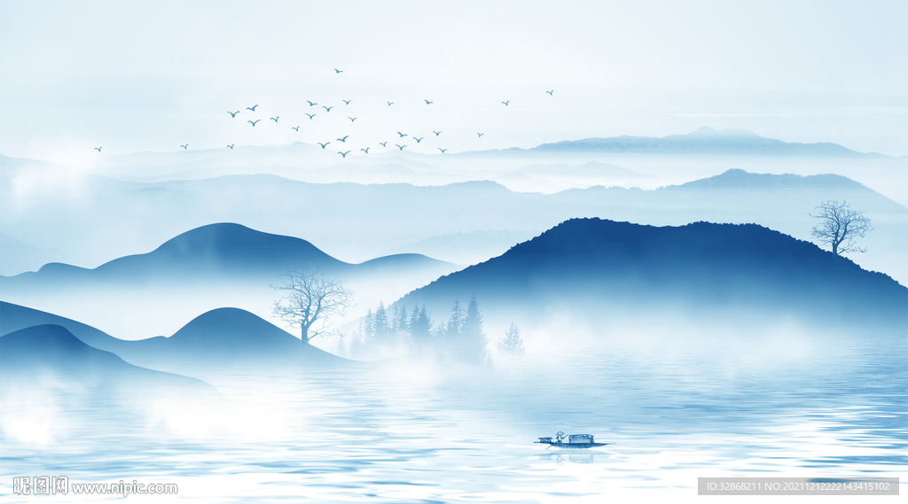 新中式山水画