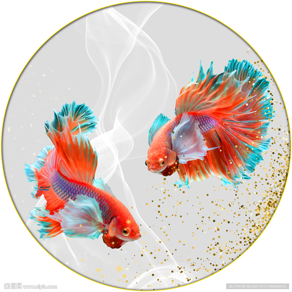 晶瓷画 金鱼