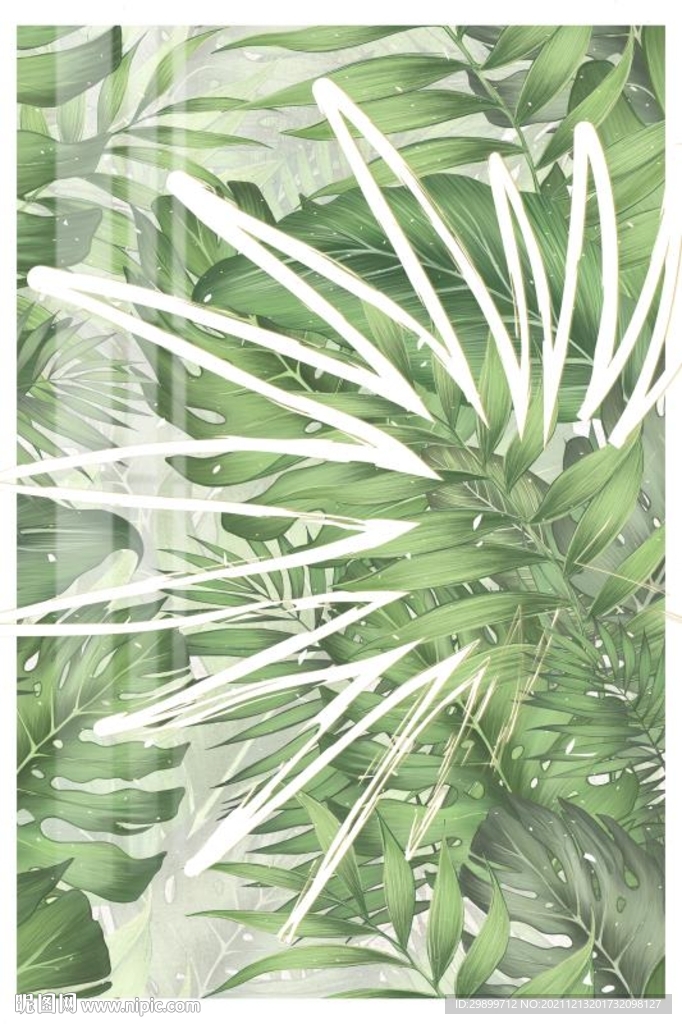 芭蕉叶装饰画