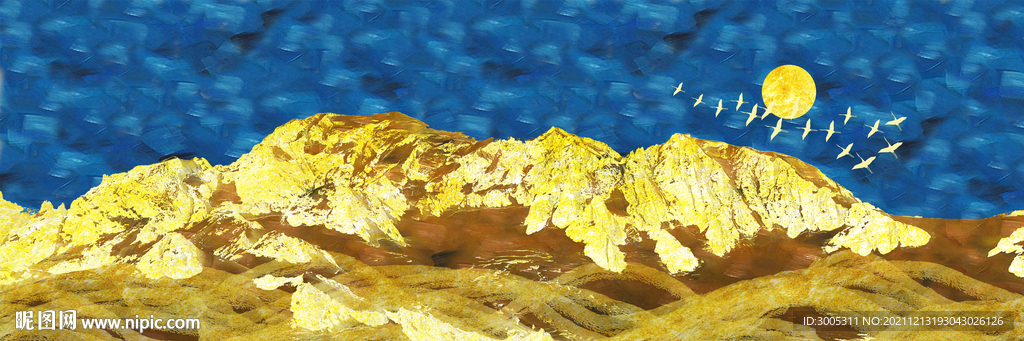 晶瓷画抽象画山水风景画
