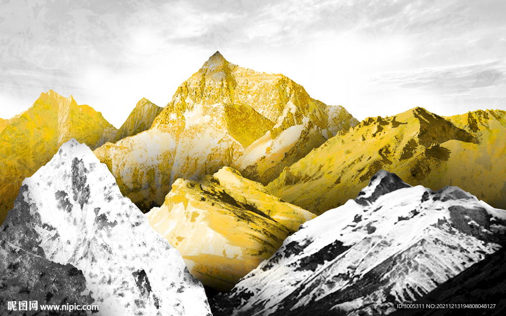 晶瓷画抽象画山水风景画