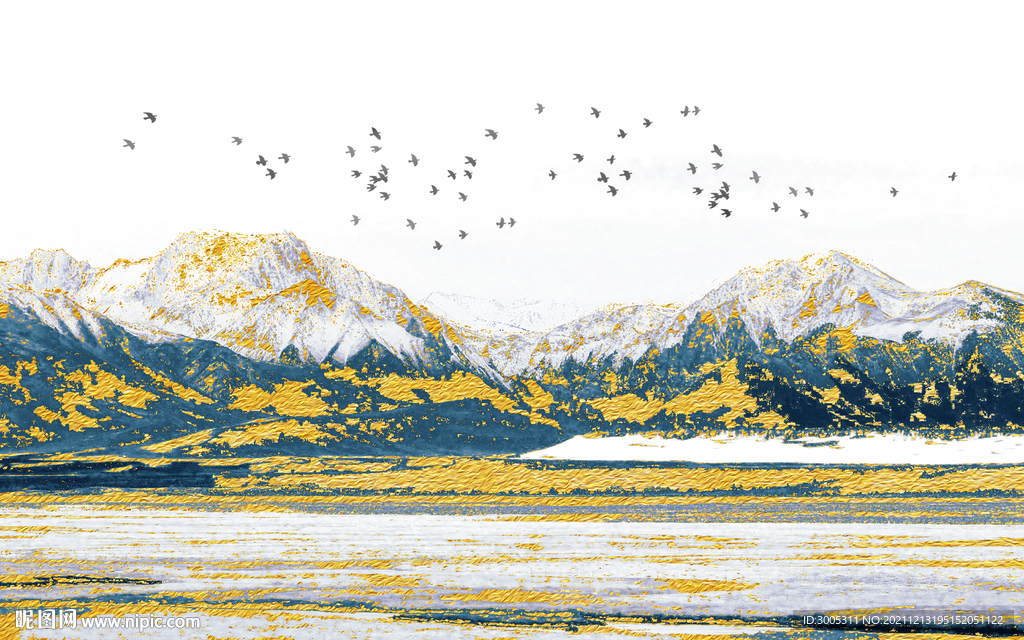 晶瓷画抽象画山水风景画