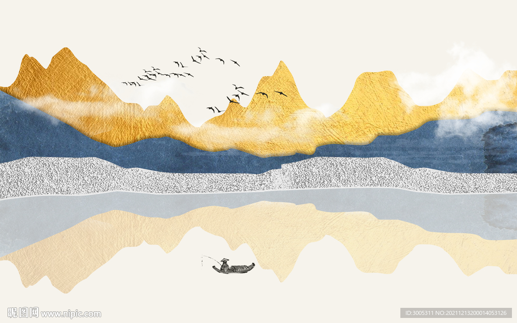 晶瓷画抽象画山水风景画