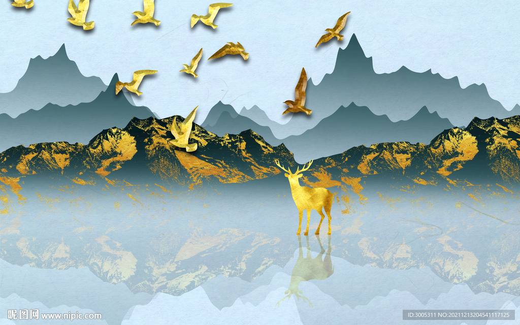 晶瓷画抽象画山水风景画