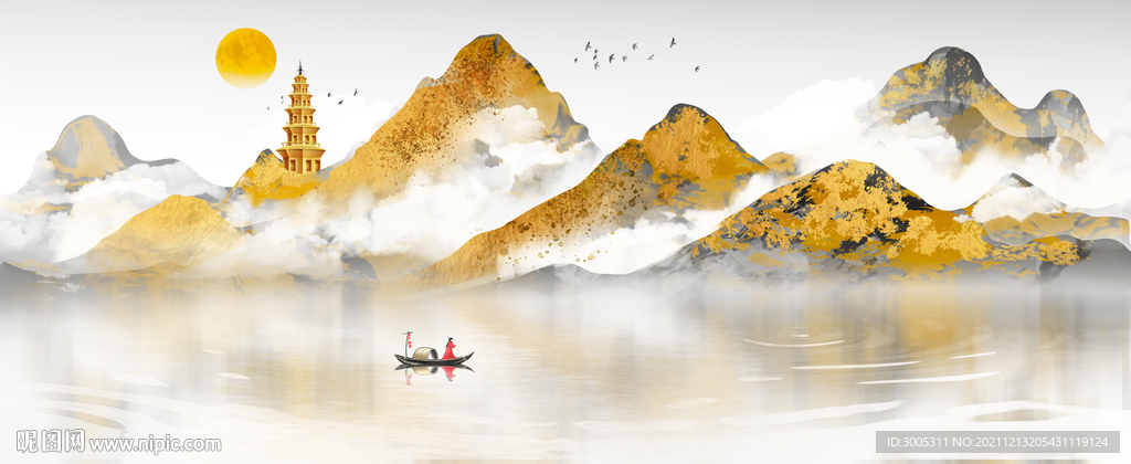 晶瓷画抽象画山水风景画